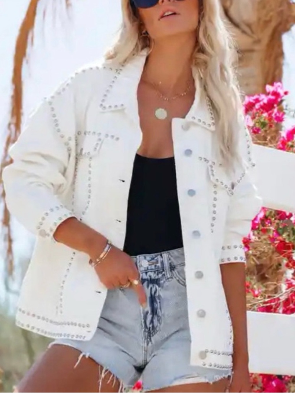 VICI stud shacket Jean jacket
